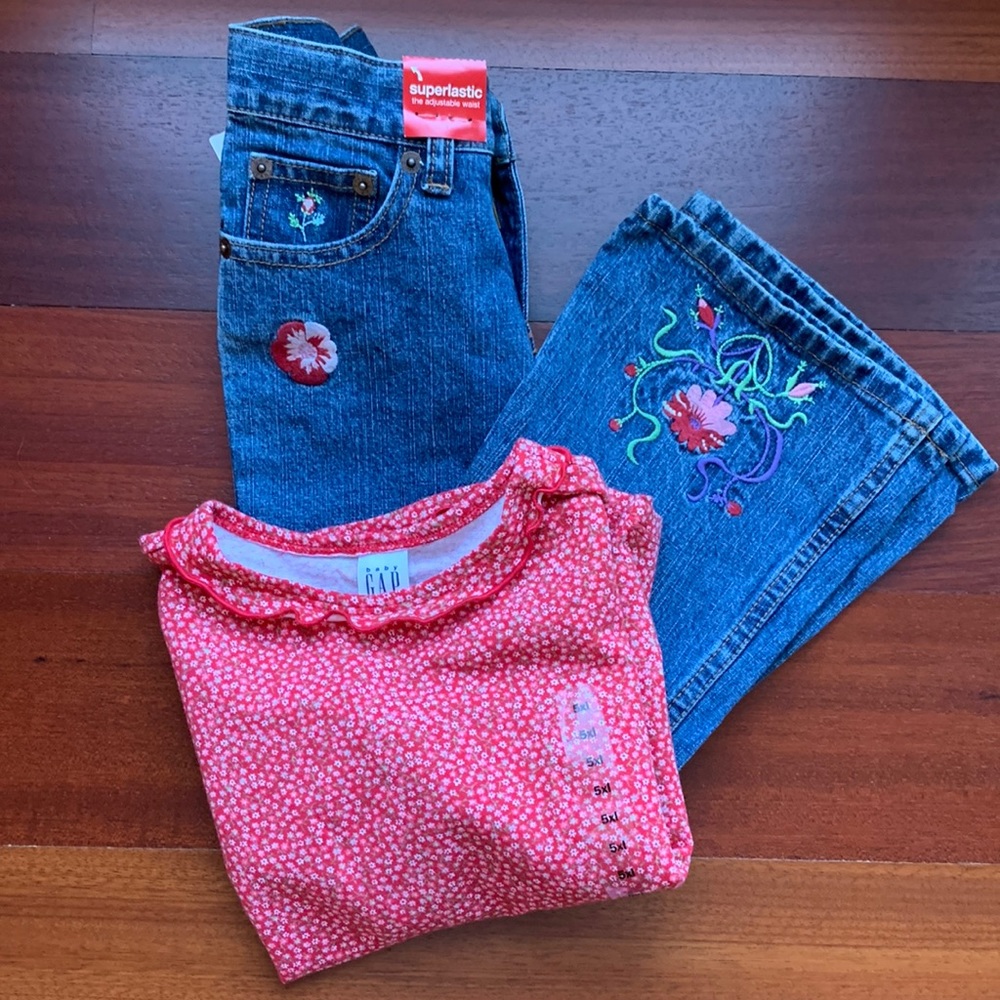NWT GAP 2pc Jeans & Top Sz 5